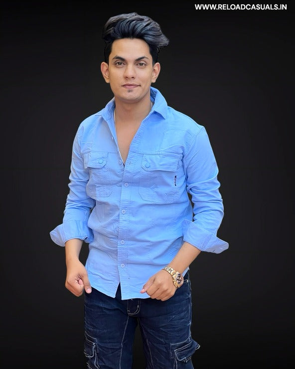 Basic Double Pocket RFD Denim Shirt