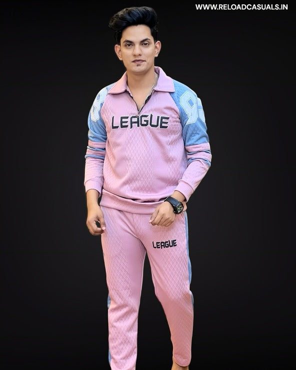 League Zip Collar Full Track Suit - Combo