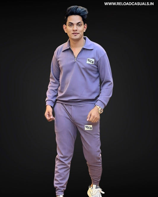 Nice Zip Collar Full Track Suit - Combo