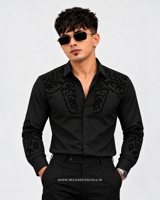 Velvet Flocking Diamond Shirt