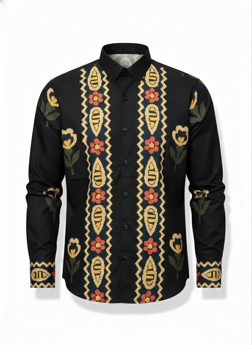 Vibrant Aztec Floral Shirt