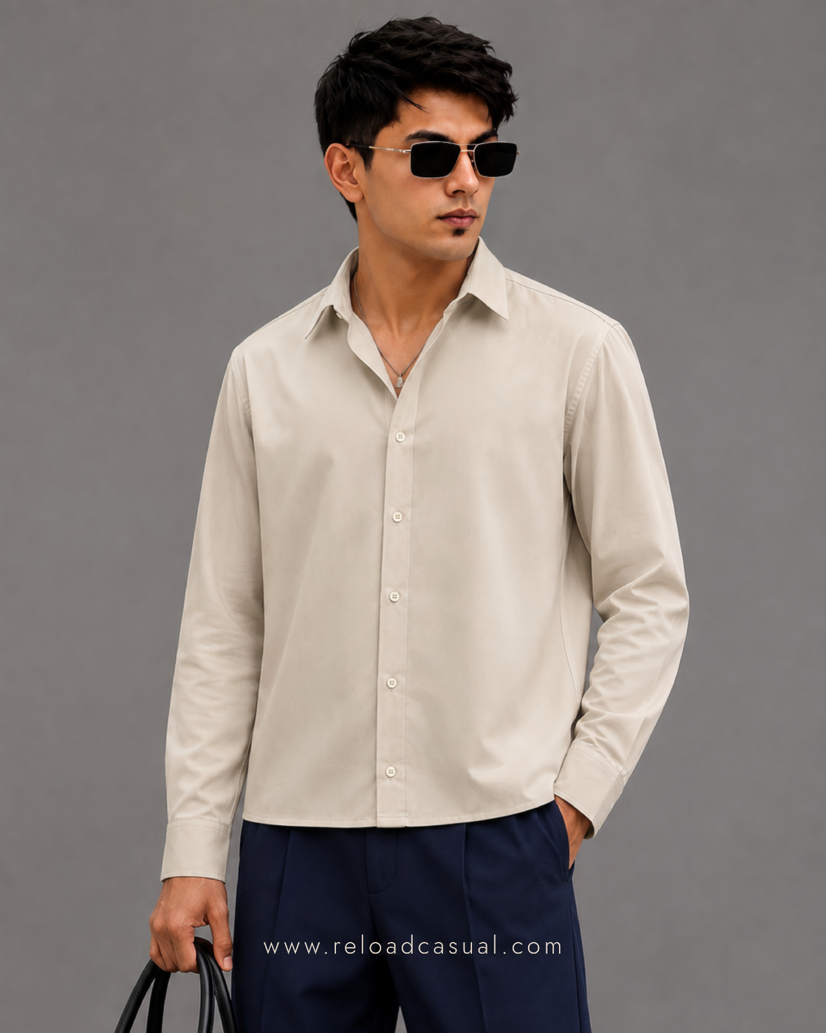 Men's Premium Boxy Fit Plain Shirt