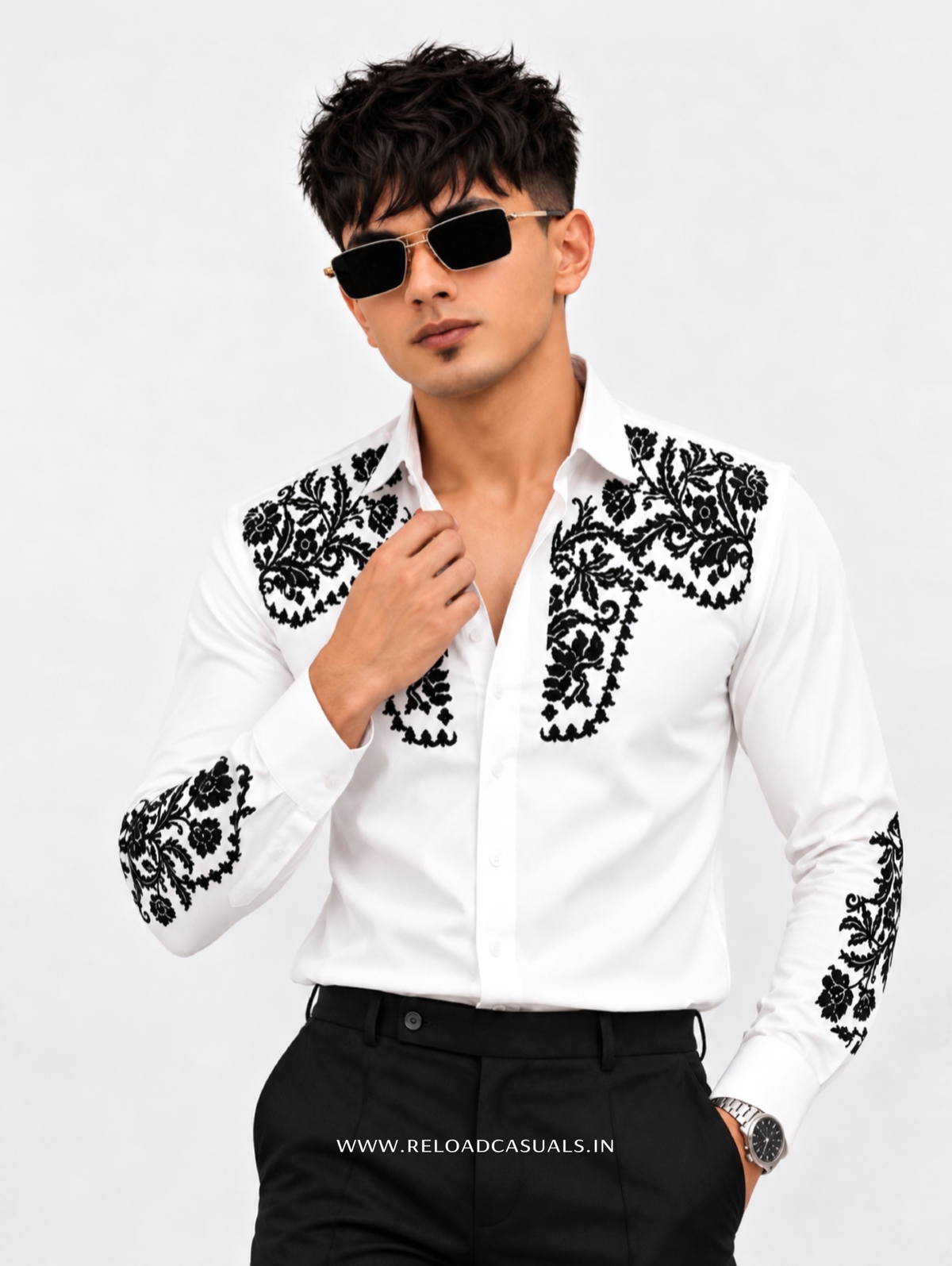 Velvet Flocking Diamond Shirt