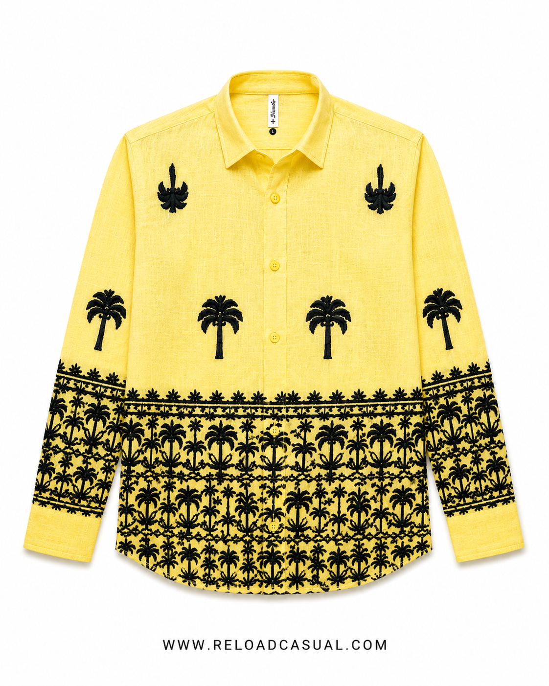 Tropical Elegance Embroidered Linen Shirts