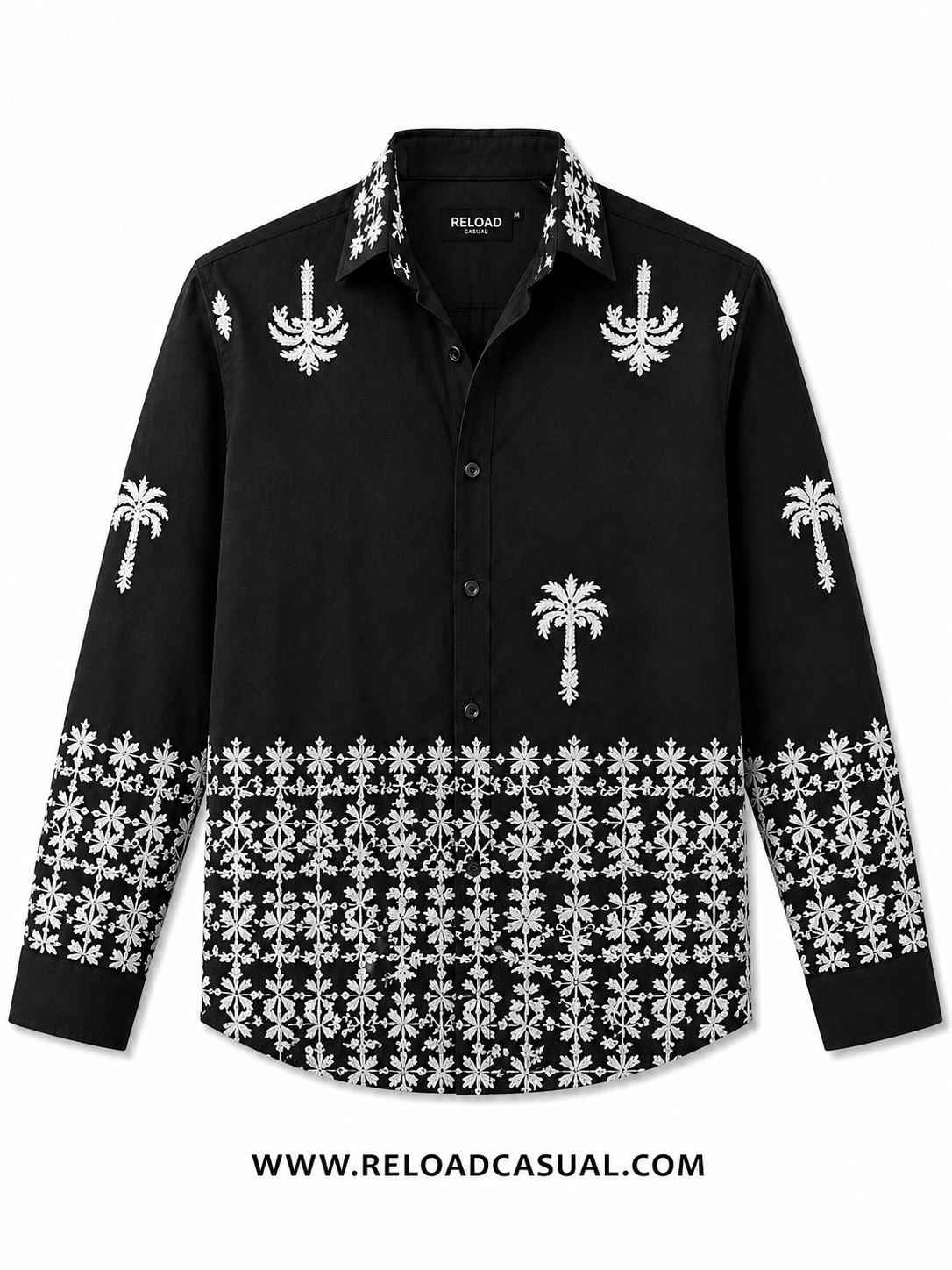 Tropical Elegance Embroidered Linen Shirts