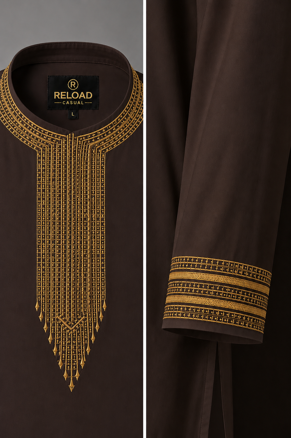 Elegant GoldLine Threadwork Bootcut Kurta Set