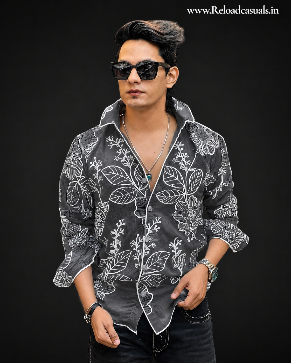 Ethereal Leaf Designer Shirt