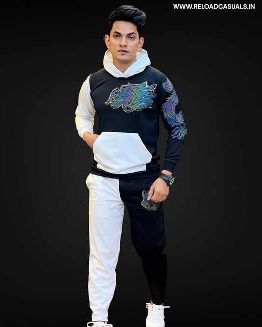 Dragon Reflector Hoodie Track Suit - Combo