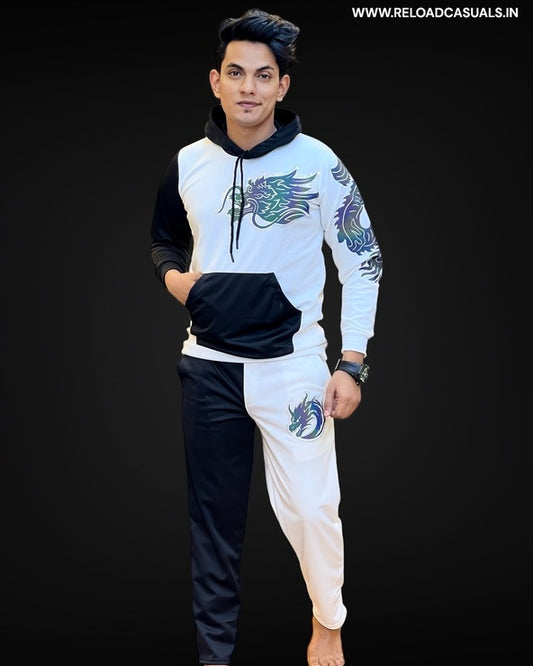 Dragon Reflector Hoodie Track Suit - Combo