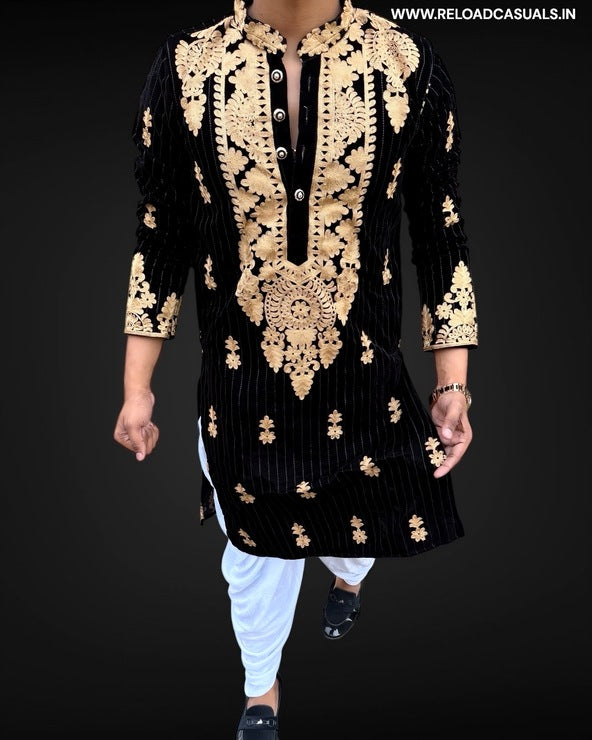 New Flower Designer Velvet Kurta