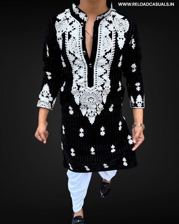 New Flower Designer Velvet Kurta