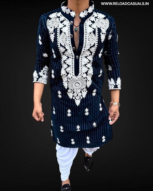 New Flower Designer Velvet Kurta