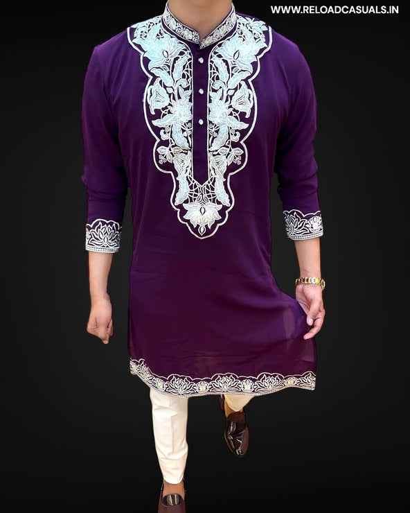 Rose Pattern Designer Imp Kurta