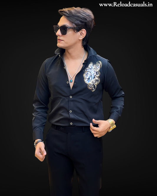 Metallic Print Shirt