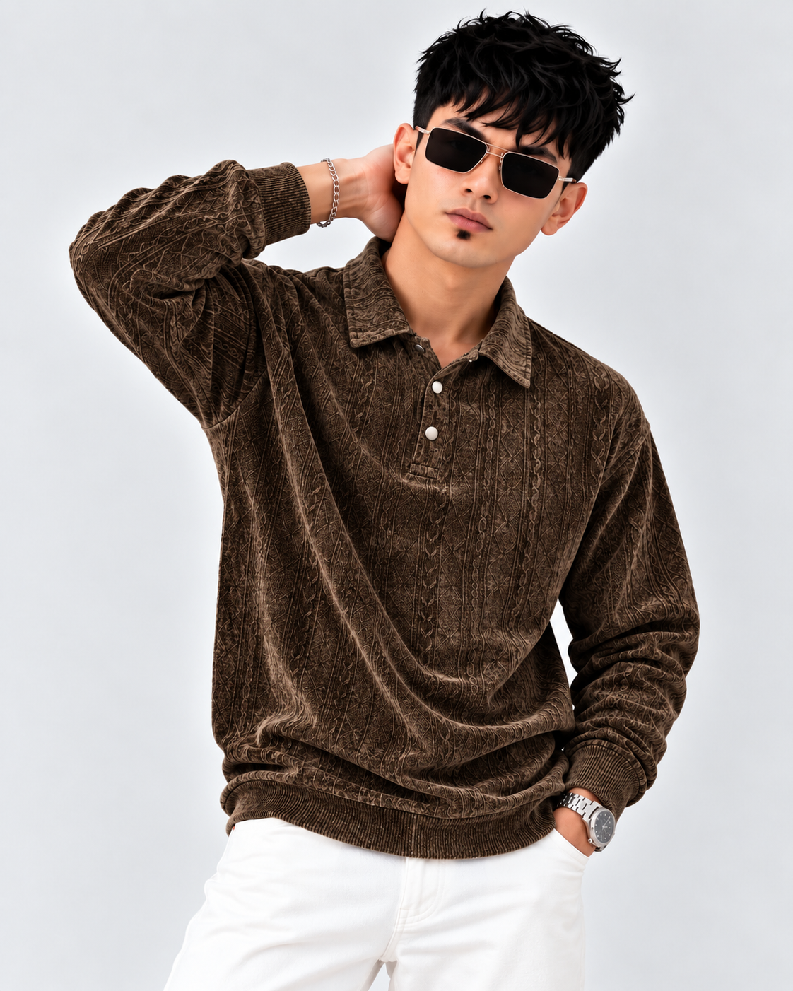 Imperial Touch Velvet Polo T-Shirt