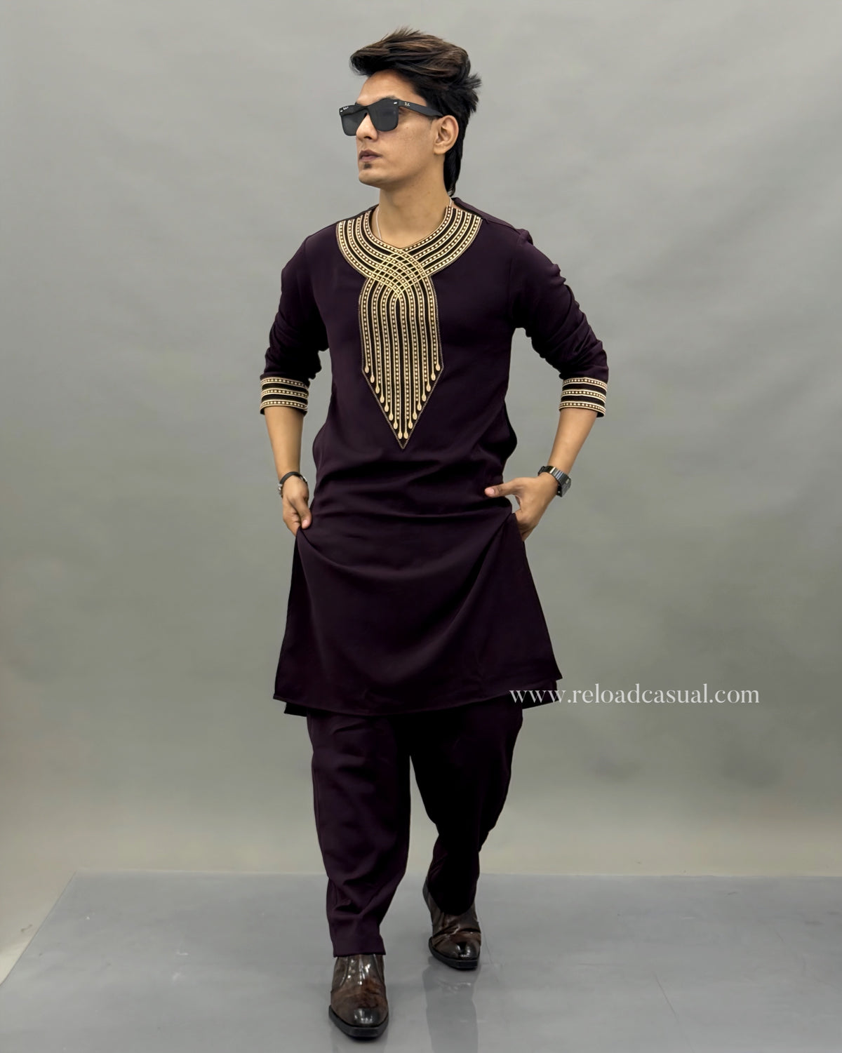 GoldLine Embroidered Kurta