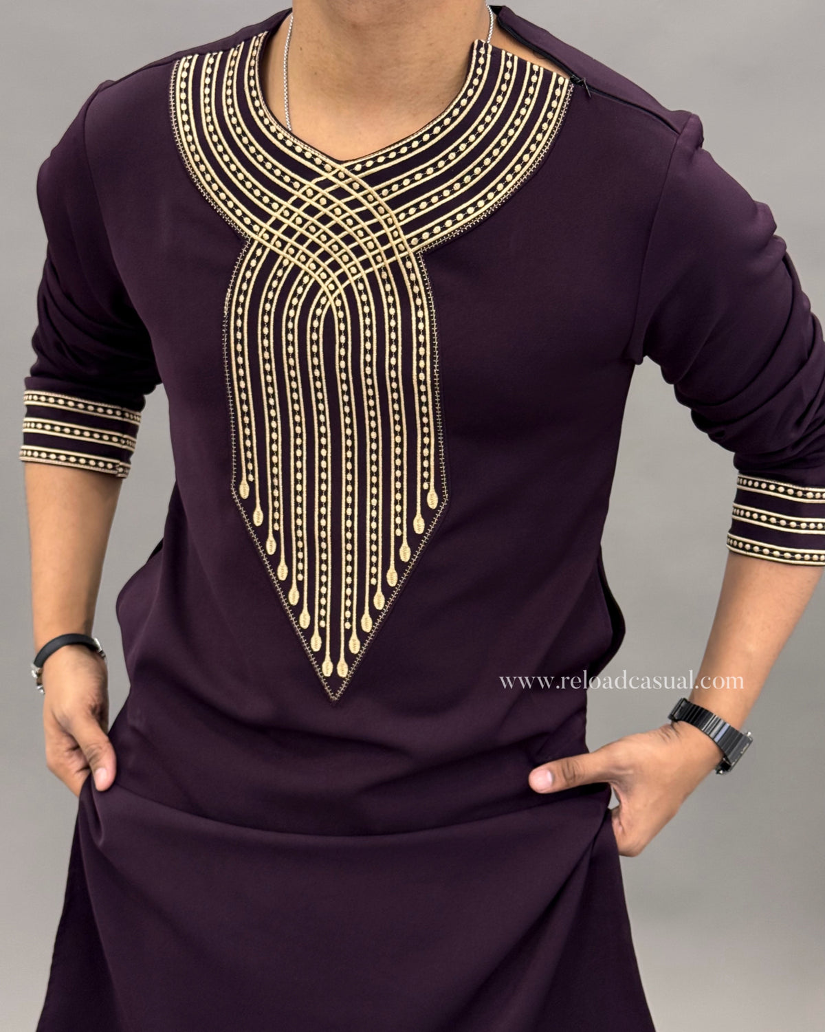 GoldLine Embroidered Kurta