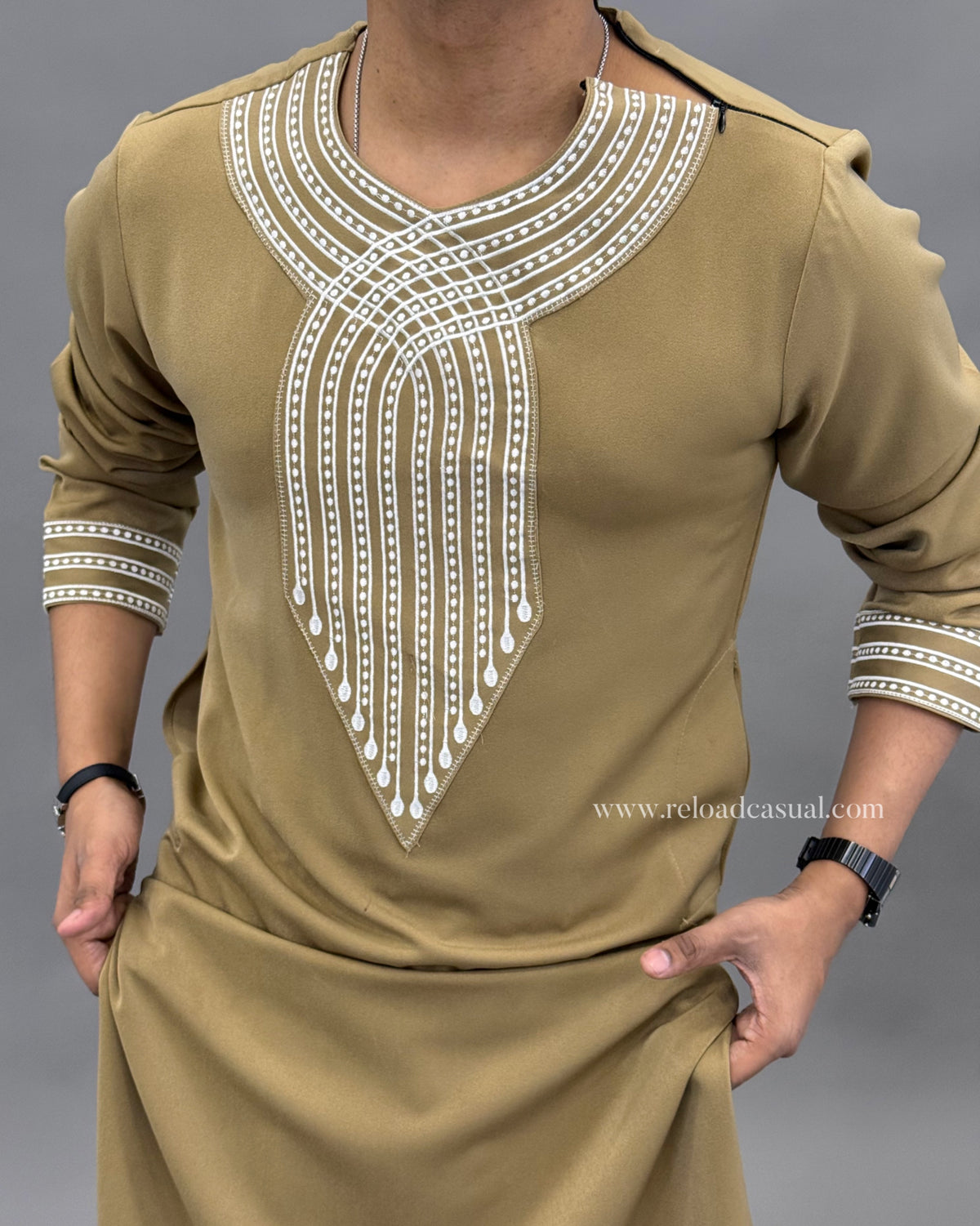 GoldLine Embroidered Kurta