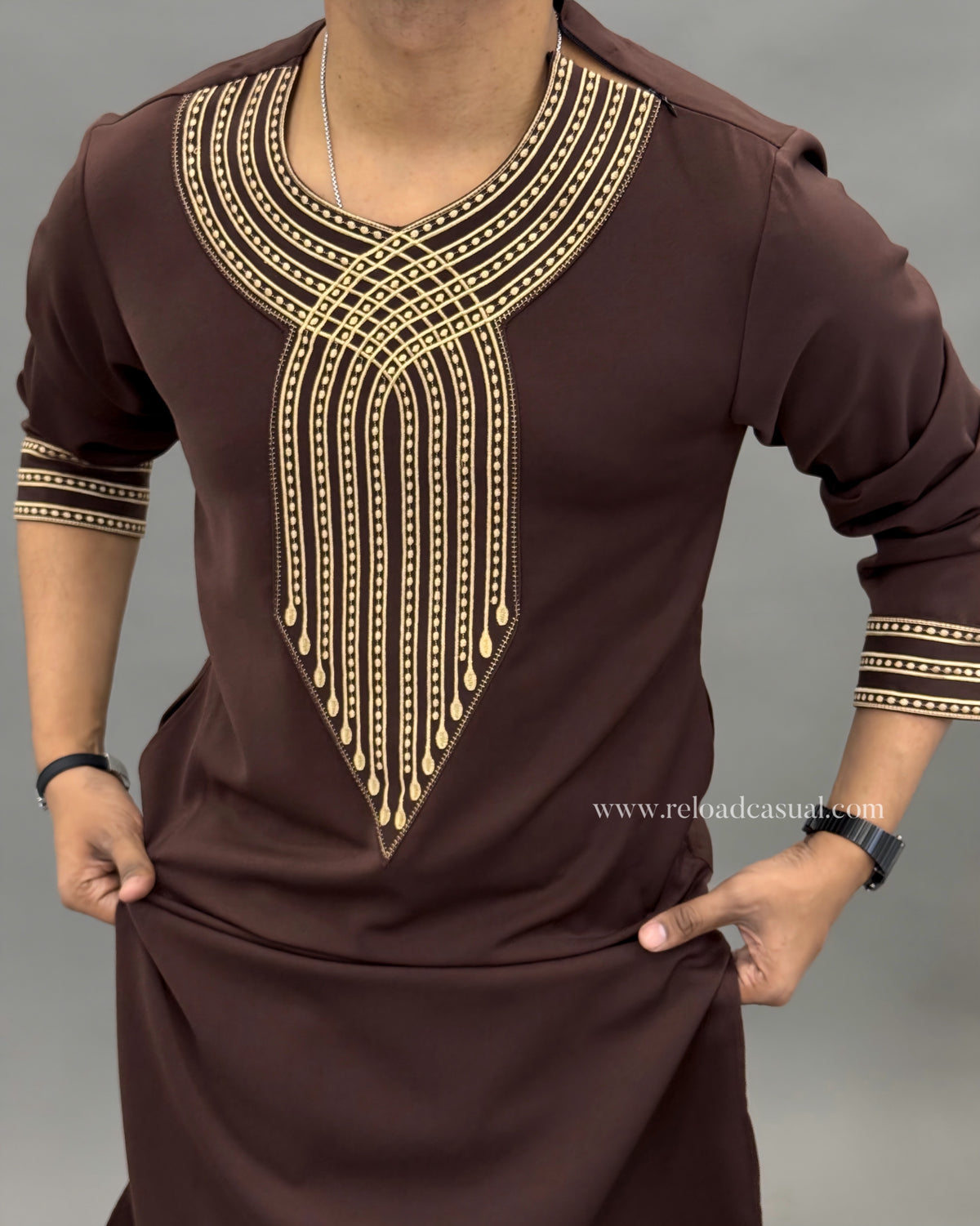 GoldLine Embroidered Kurta