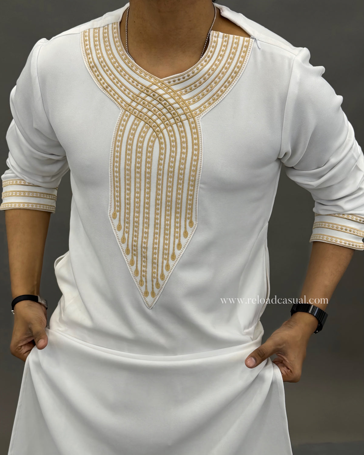 GoldLine Embroidered Kurta