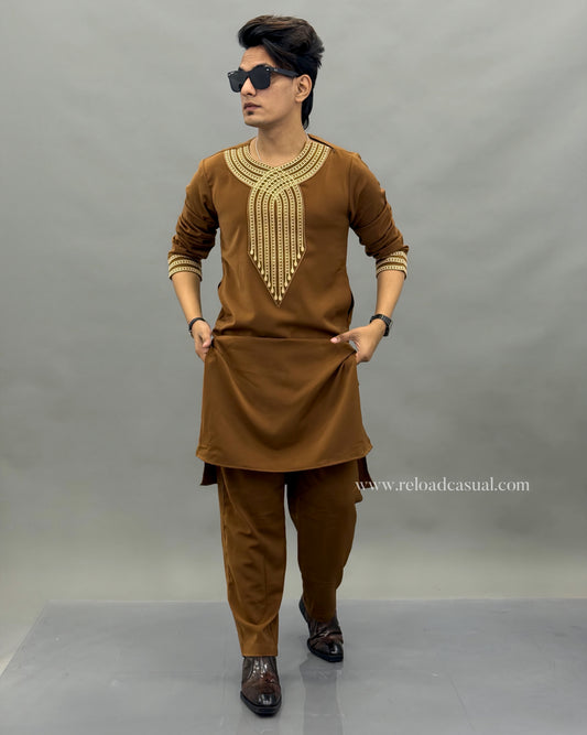 GoldLine Embroidered Kurta