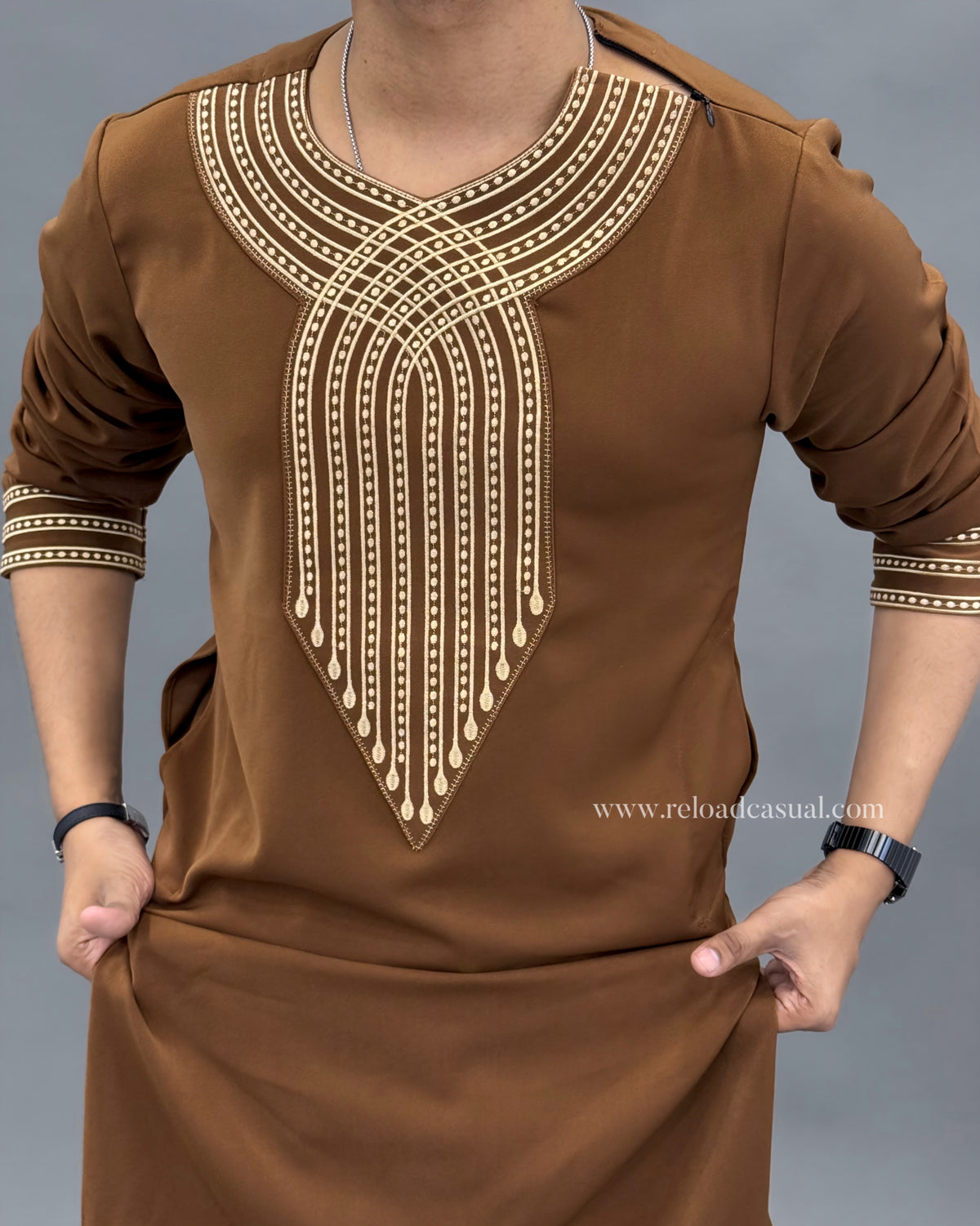 GoldLine Embroidered Kurta