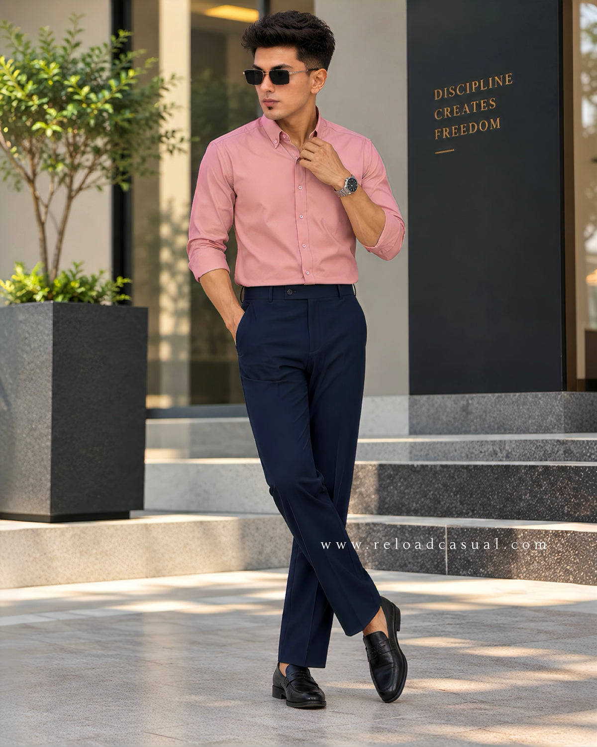 Soft Dobby Imp Shirt + Lachka Stretch Bootcut Pants