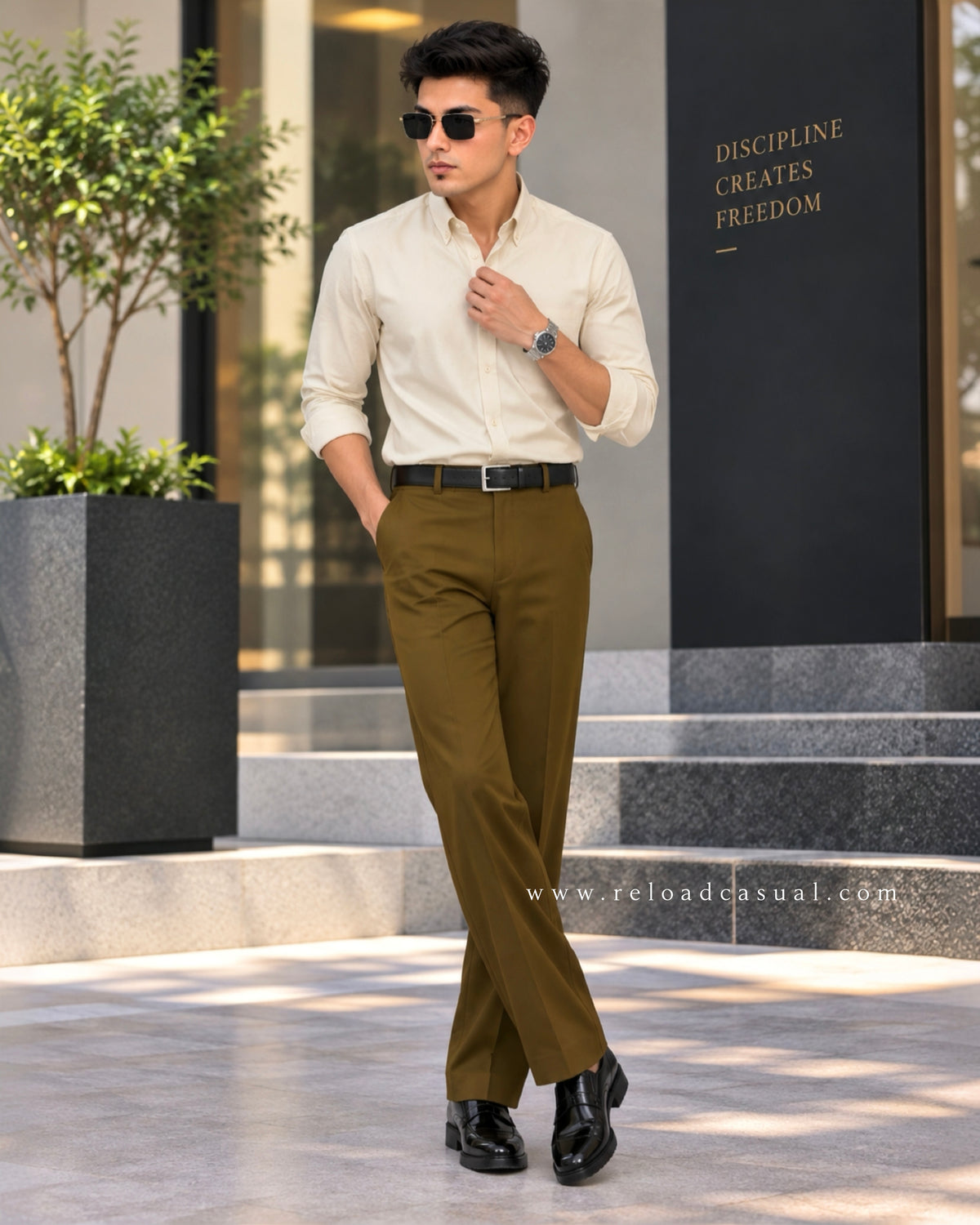 Soft Dobby Imp Shirt + Lachka Stretch Bootcut Pants