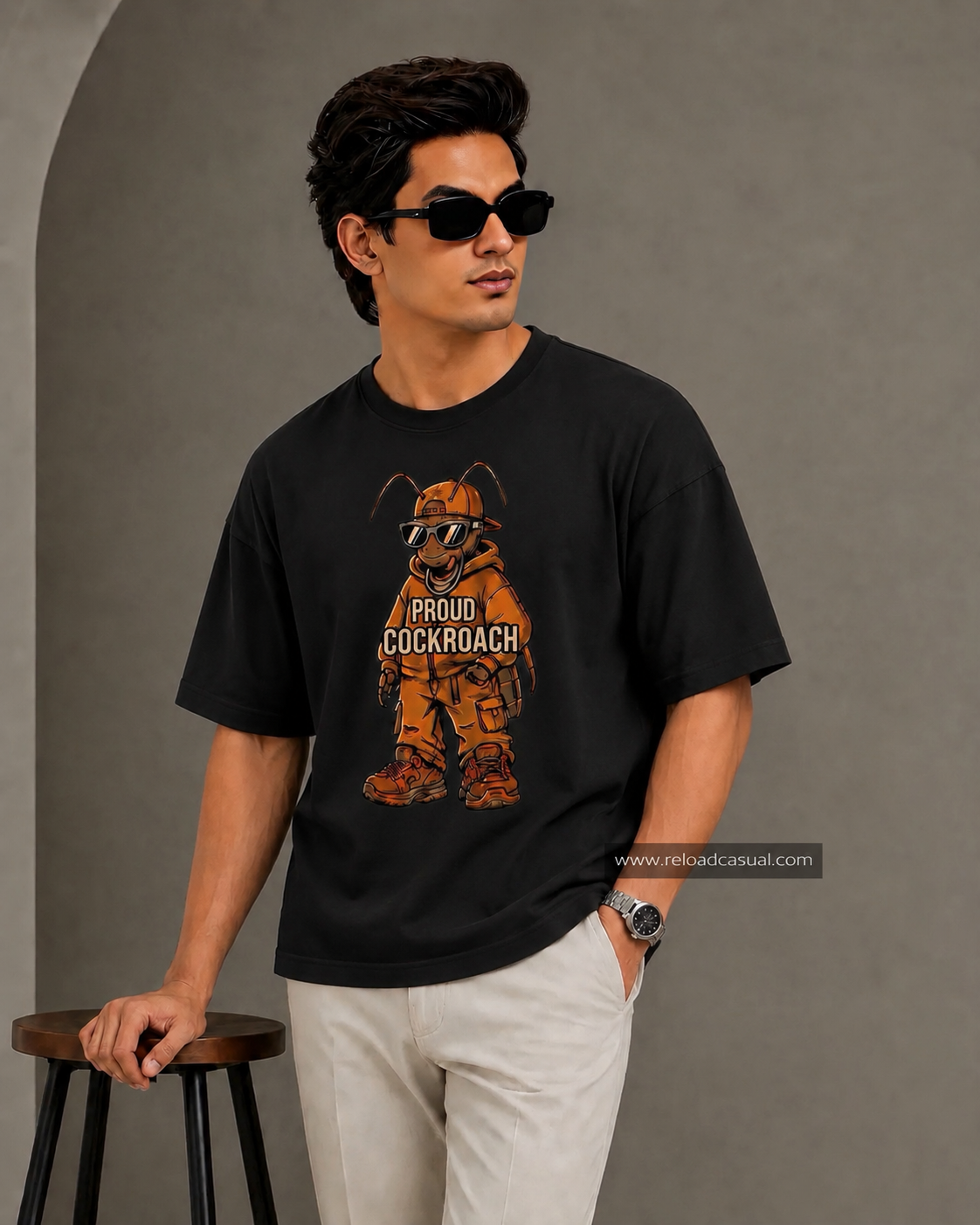 Cockroach Janta Party Black Printed T-Shirt