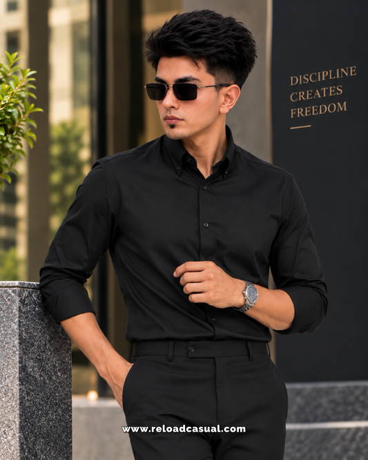 Soft Dobby Imp Shirt + Lachka Stretch Bootcut Pants
