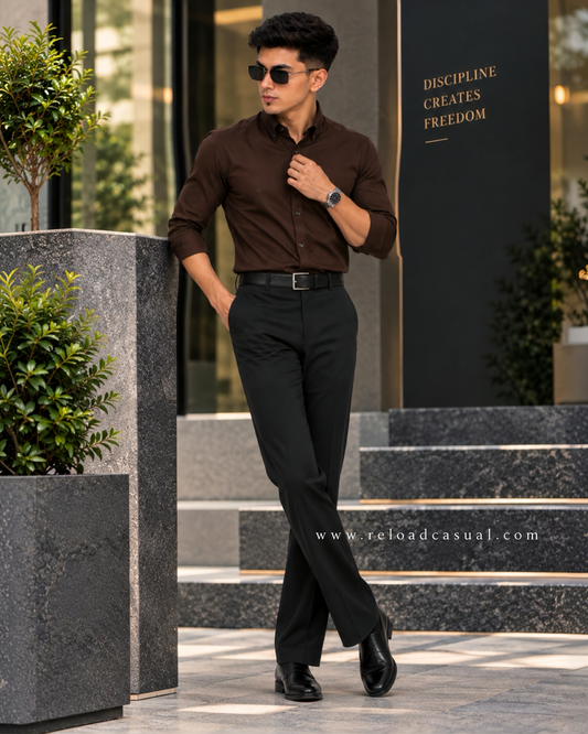 Soft Dobby Imp Shirt + Lachka Stretch Bootcut Pants