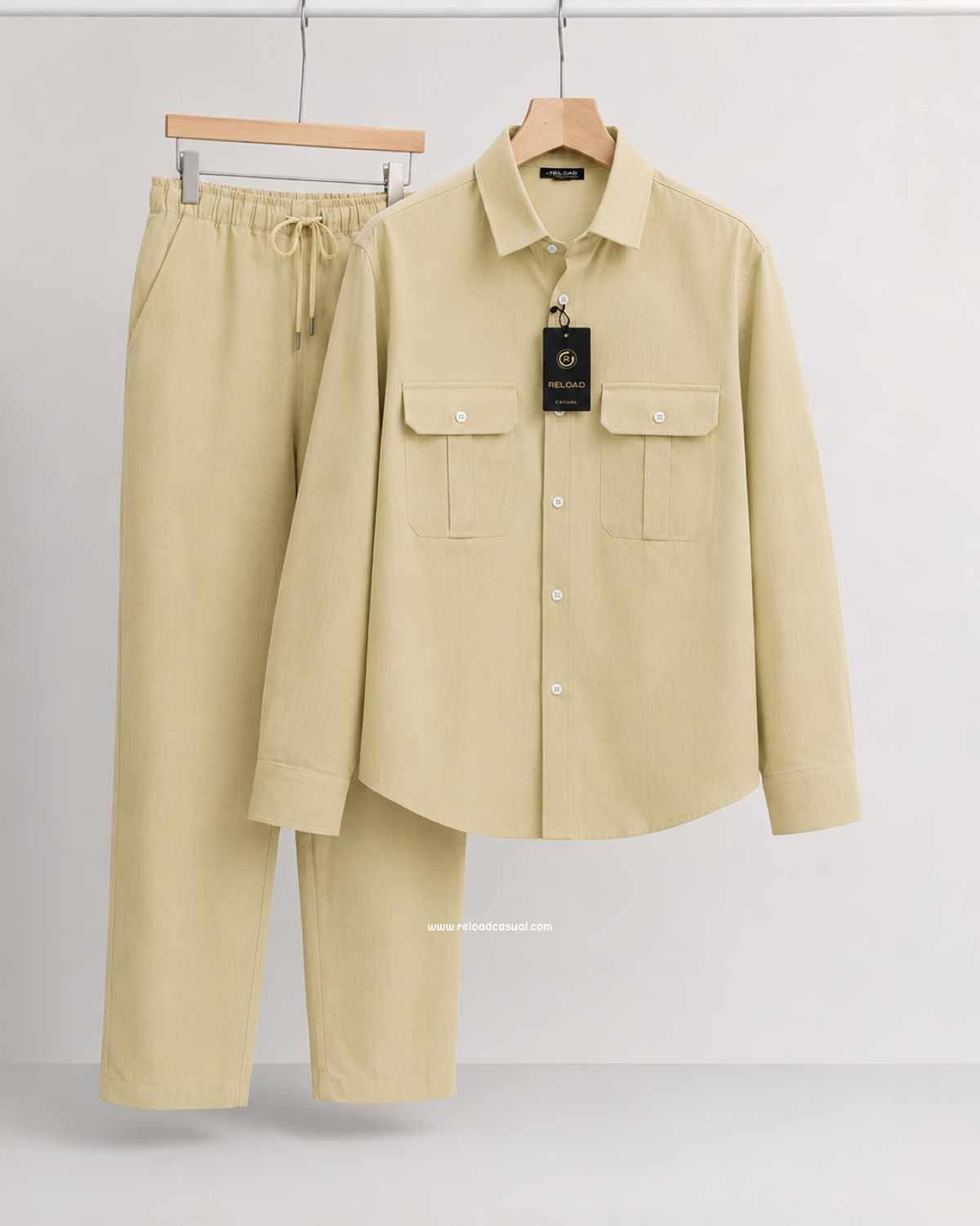 Soft Touch Linen Tracksuit With Flap Pocket
