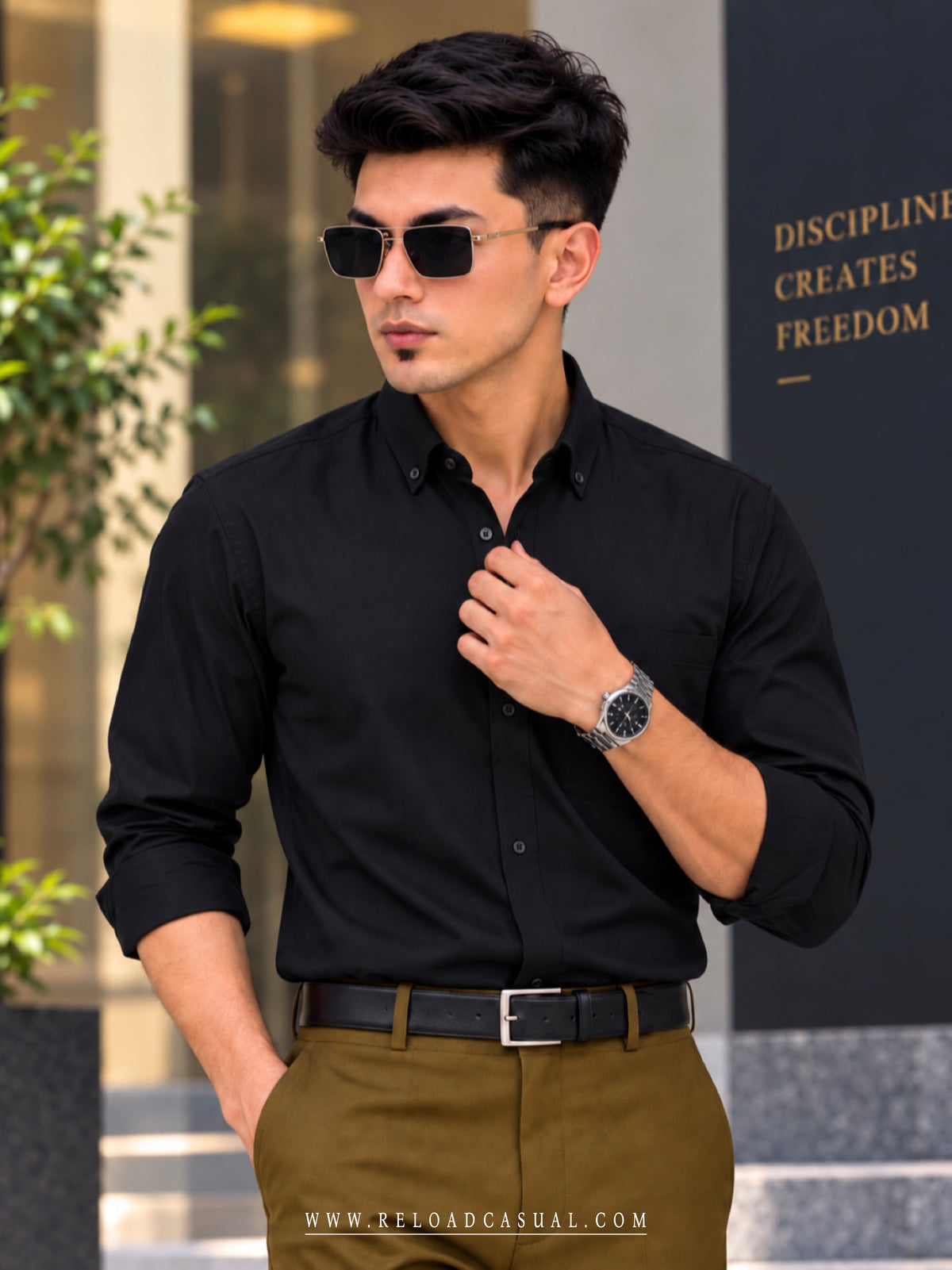 Soft Dobby Imp Shirt + Lachka Stretch Bootcut Pants