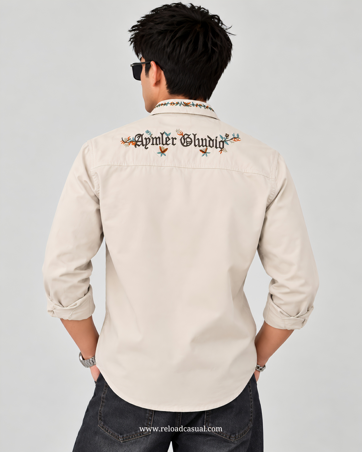Embroidery Design RFD Denim Shirt