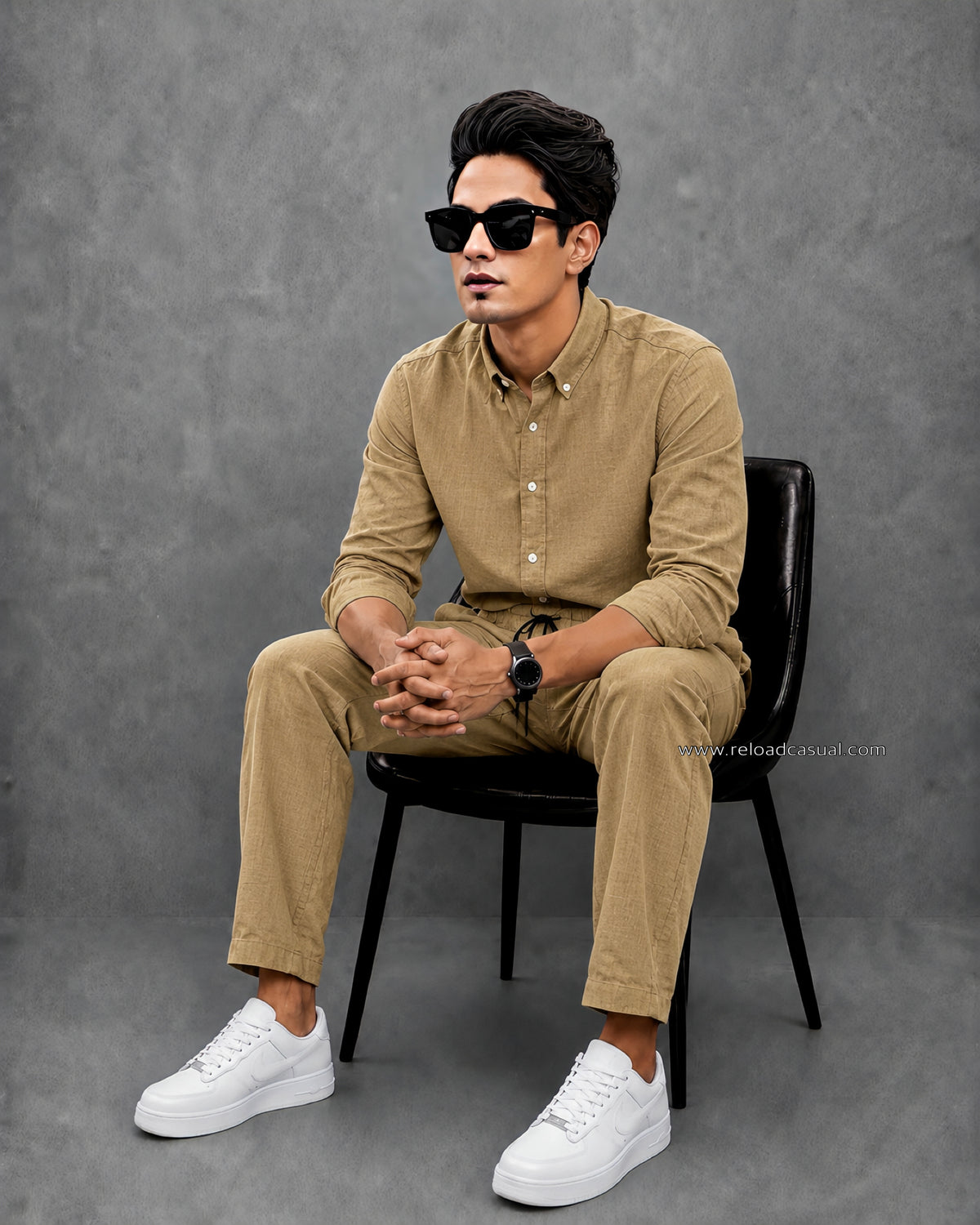 Khadi Linen Casual Summer Tracksuit Set
