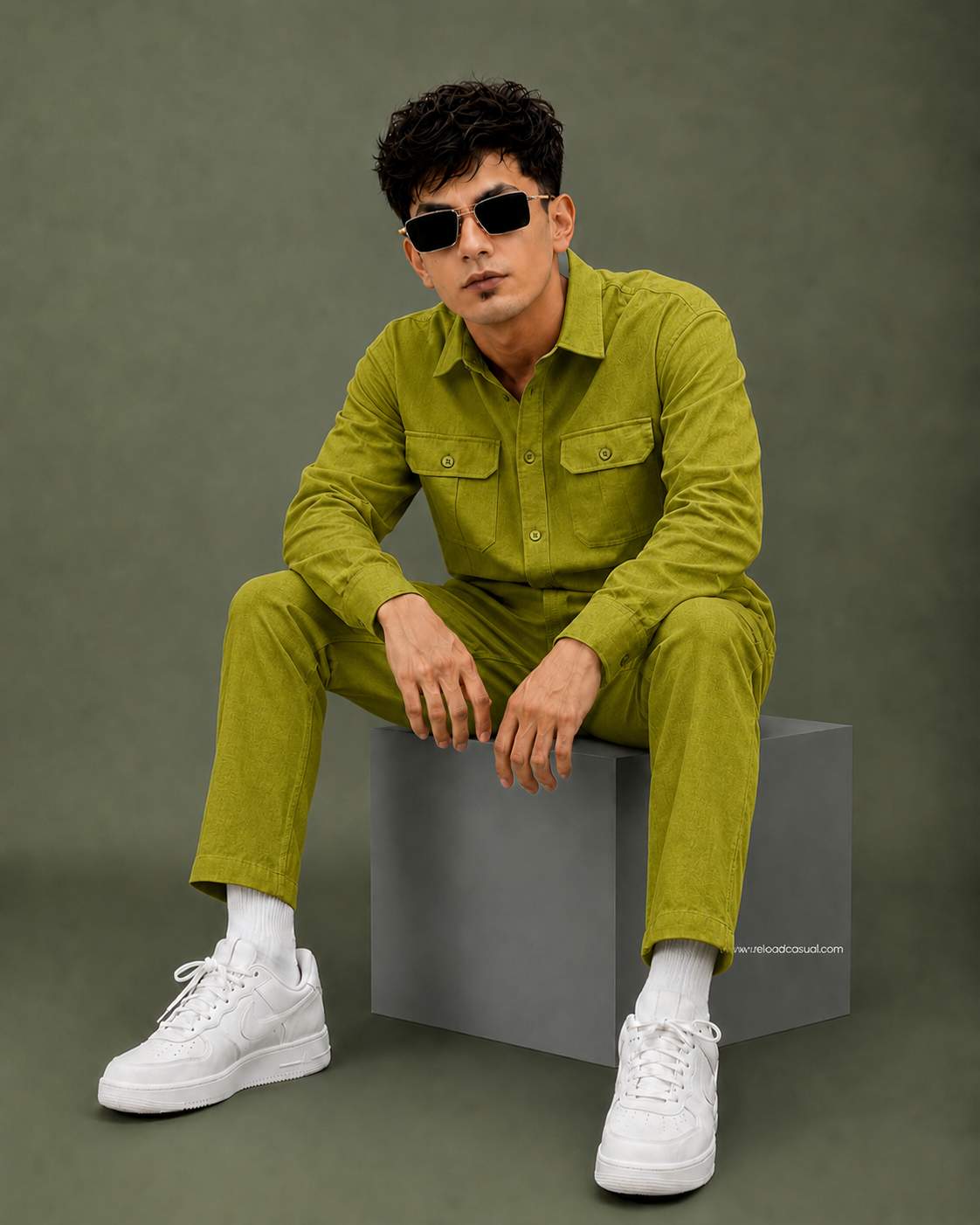 Soft Touch Linen Tracksuit With Flap Pocket