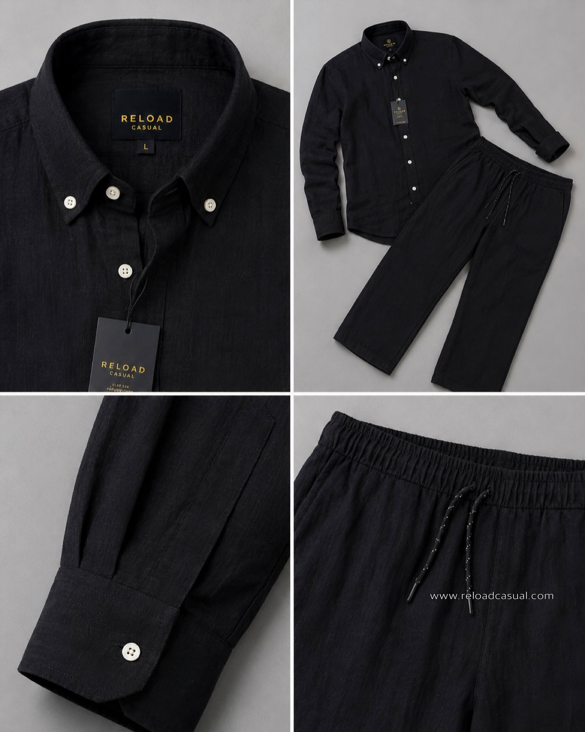 Khadi Linen Casual Summer Tracksuit Set
