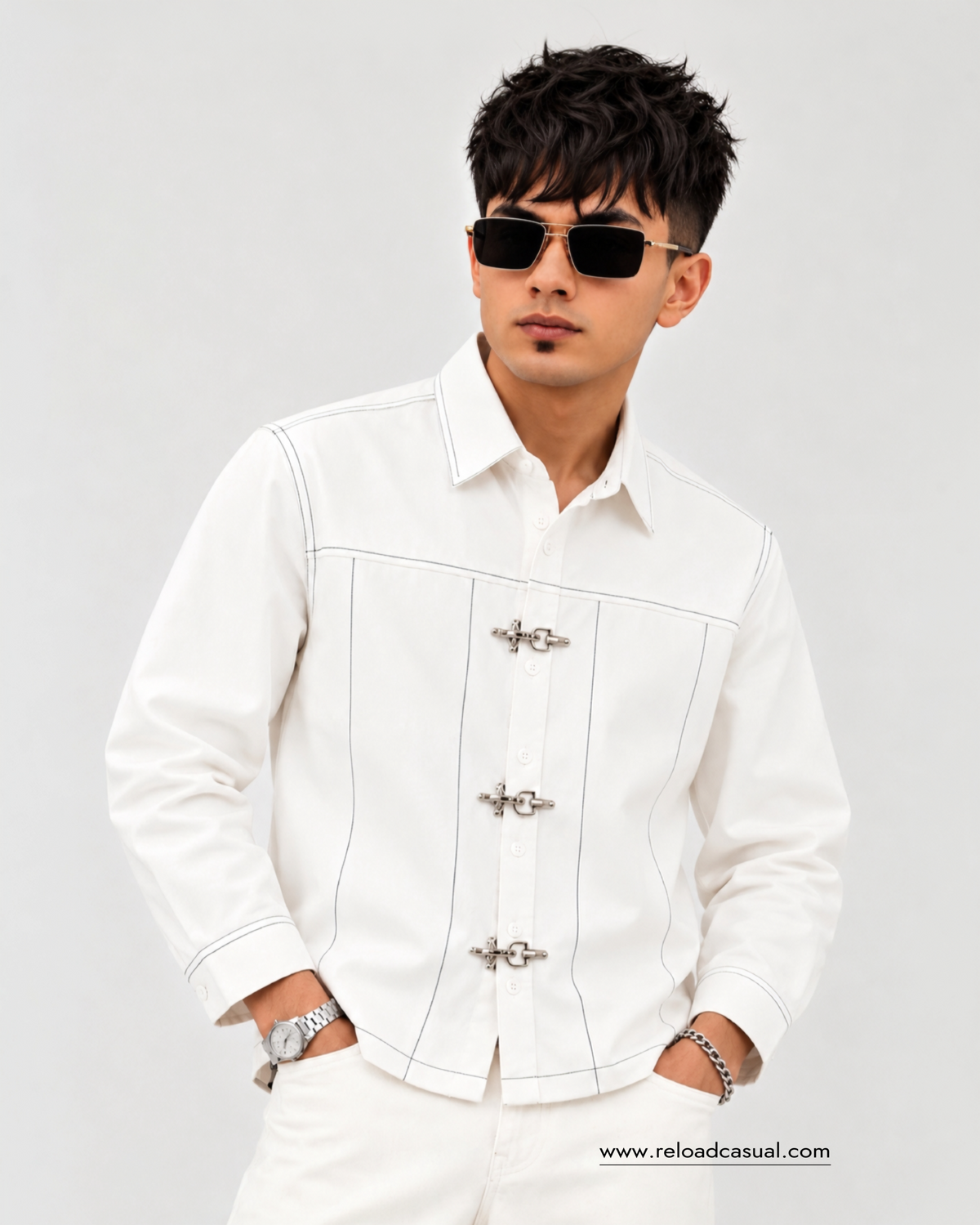 Men's Lock Detail Stitch shirt
