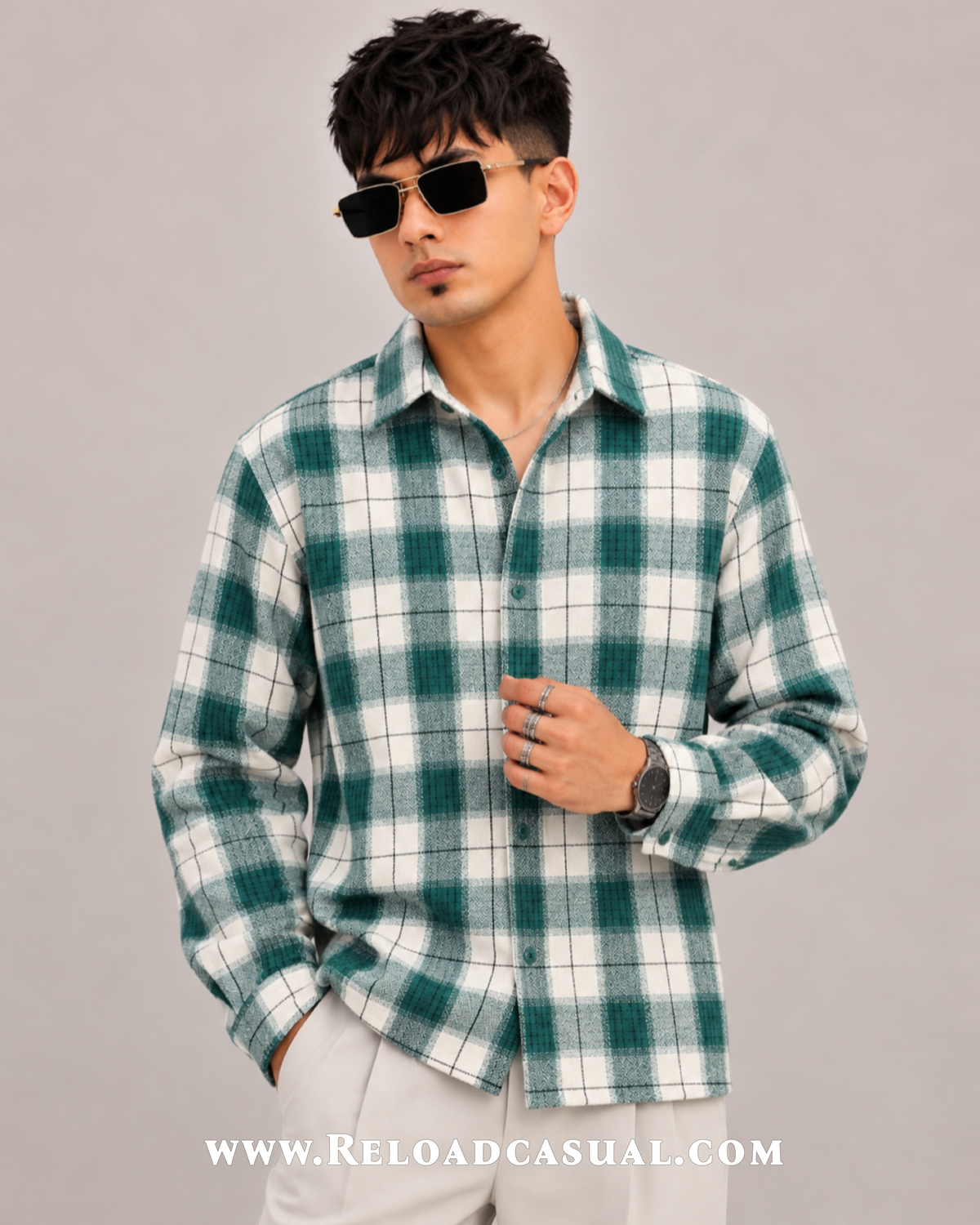 Brushed Boxy Fit Check Pattern Shirt