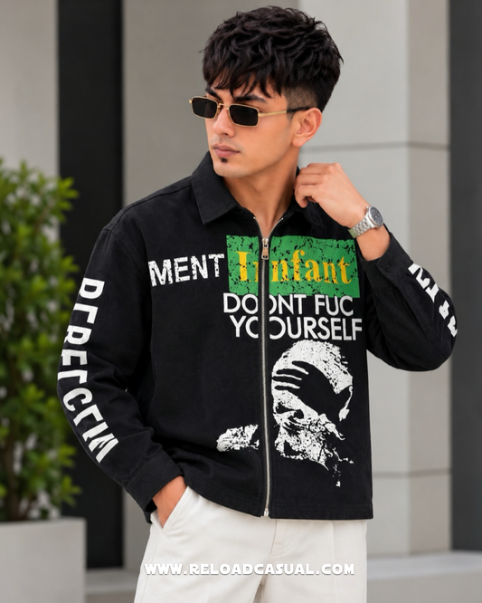 Imported Zipper Boxy Fit Shirt