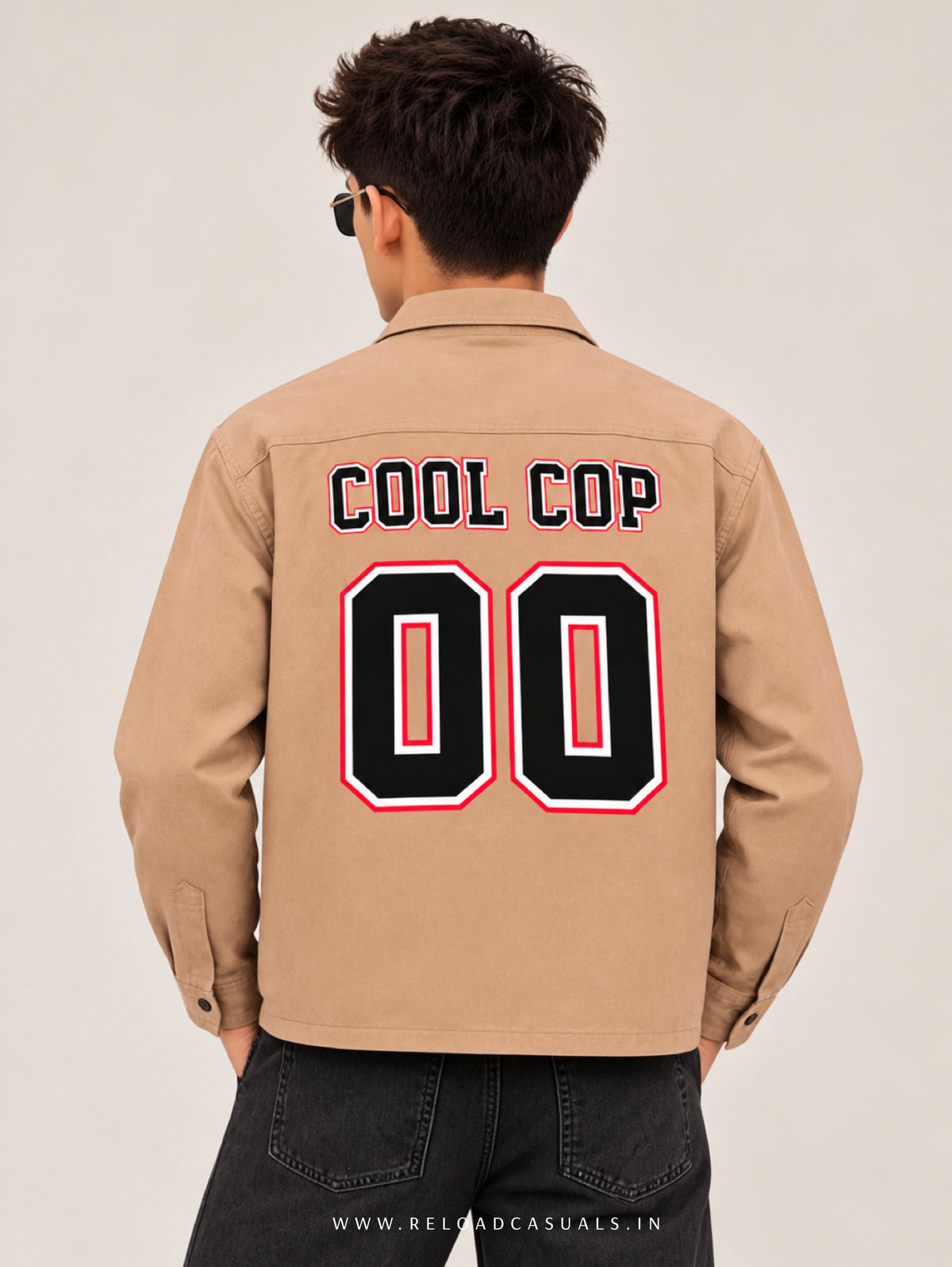 Plain Boxy Double Pocket Zipper Shirt