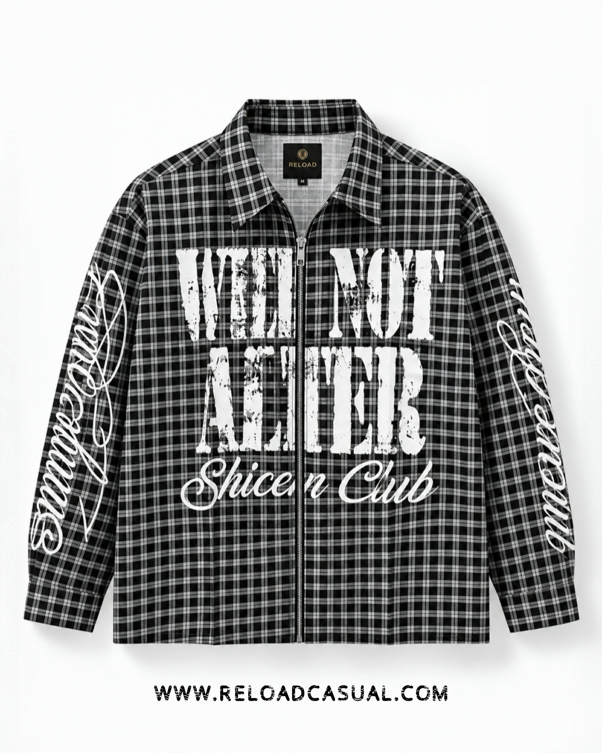 Street Rebel Graphic Check Zip Shirt