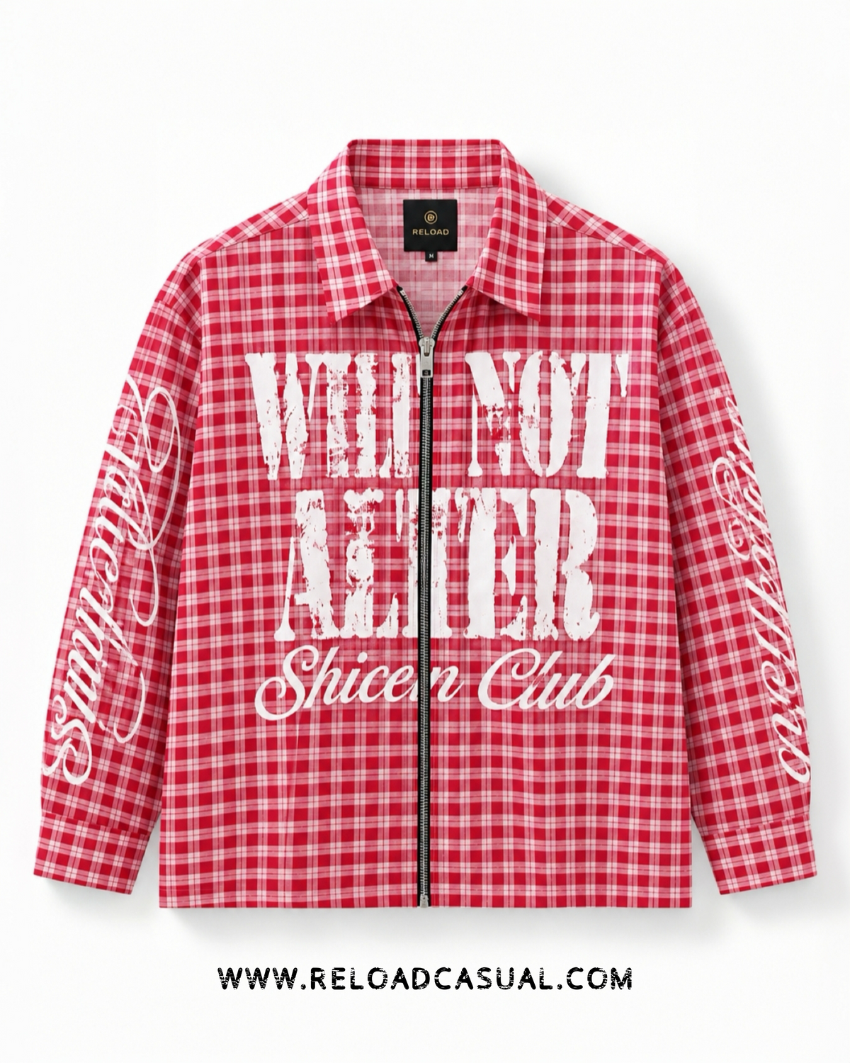 Street Rebel Graphic Check Zip Shirt