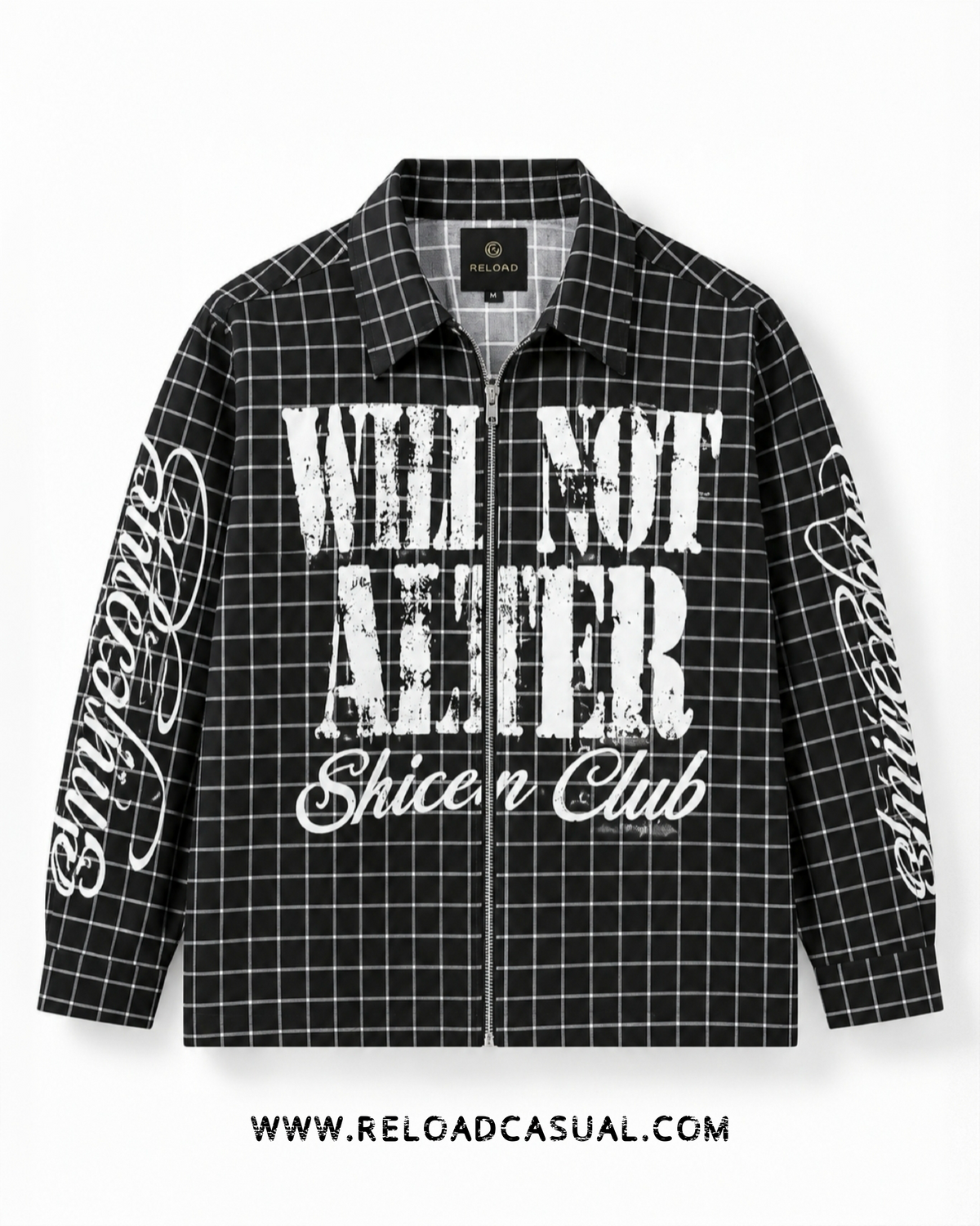 Street Rebel Graphic Check Zip Shirt