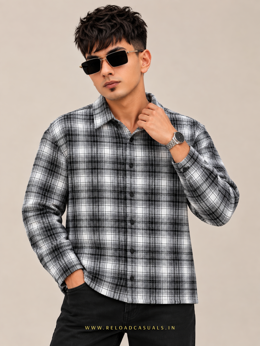 Shadow Grid Check Shirt