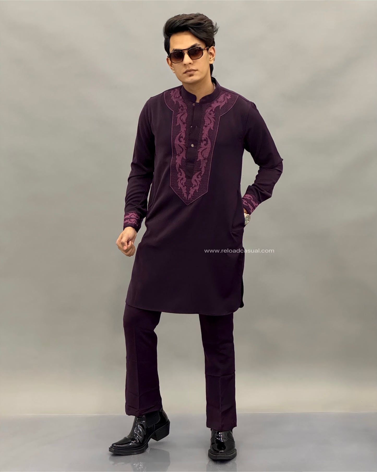 Imperial Wing Embroidered Kurta Set