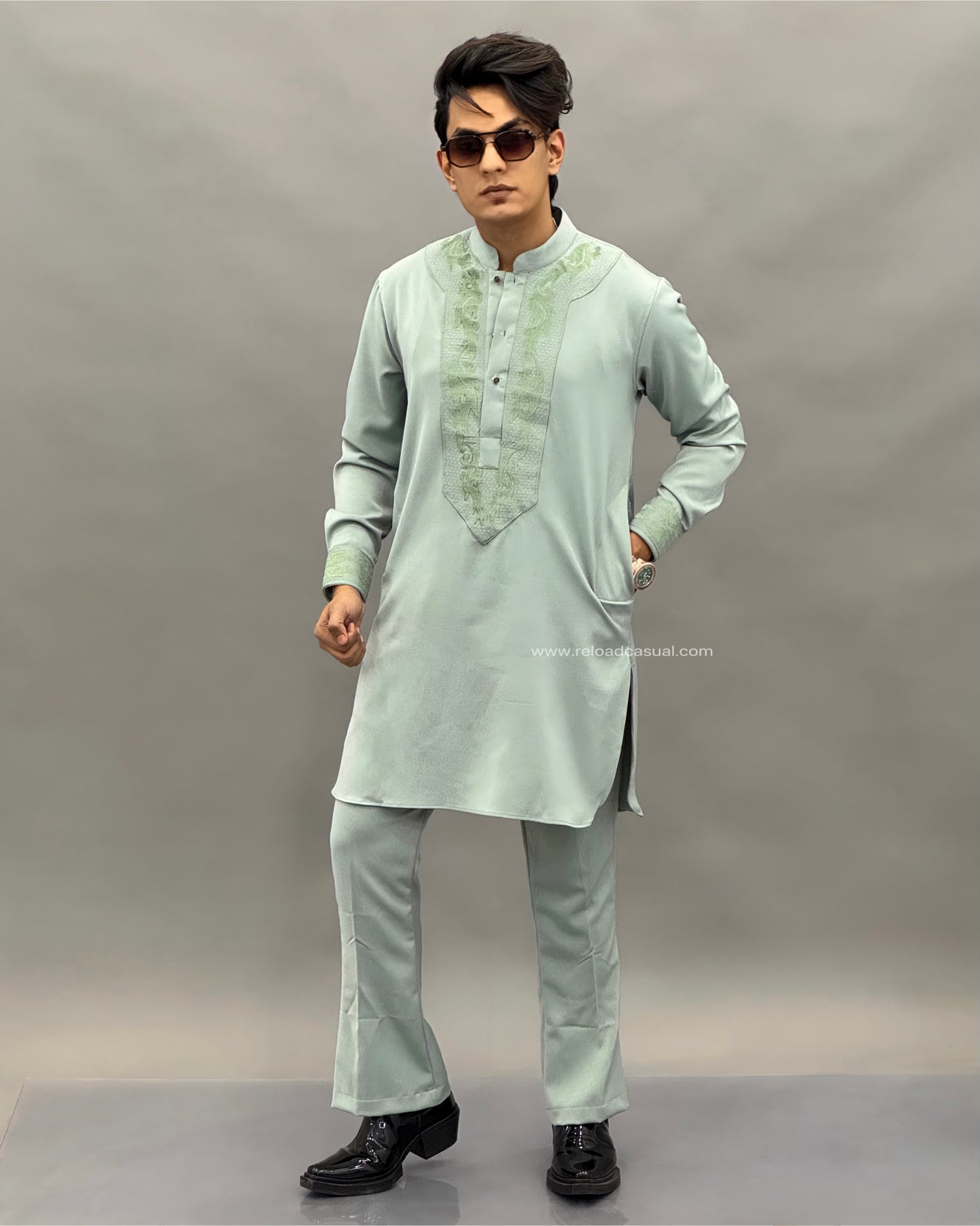 Imperial Wing Embroidered Kurta Set