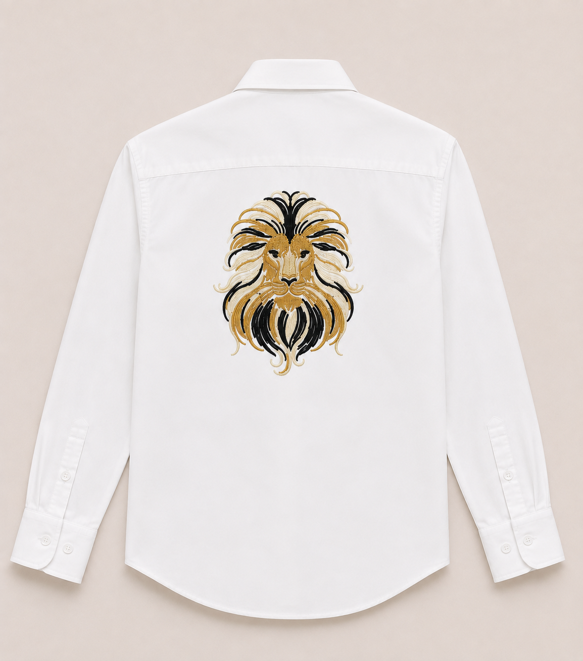 Lion Design Embroidered Shirt