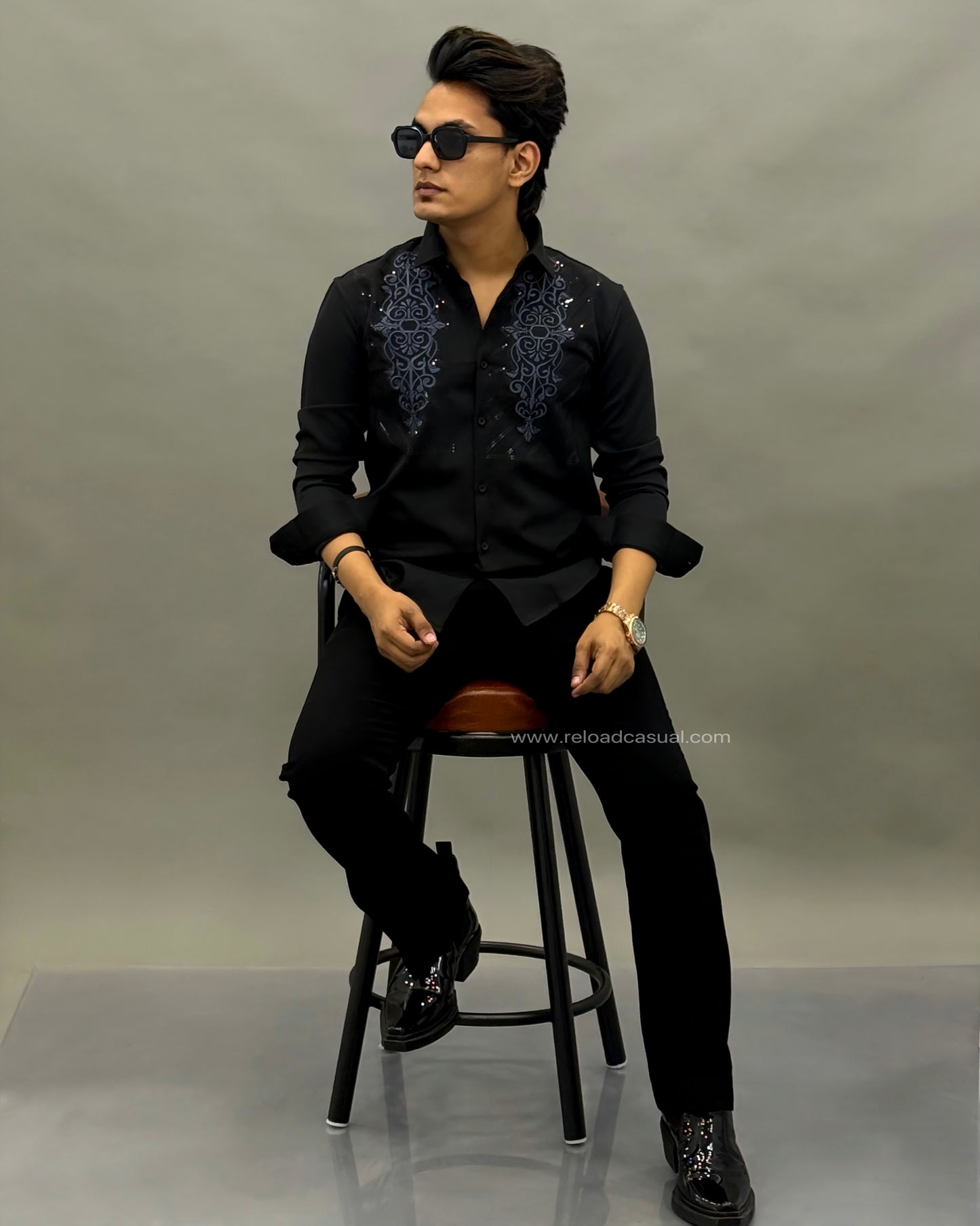 Stylish Lachka Floral Hand Work Designer Shirt