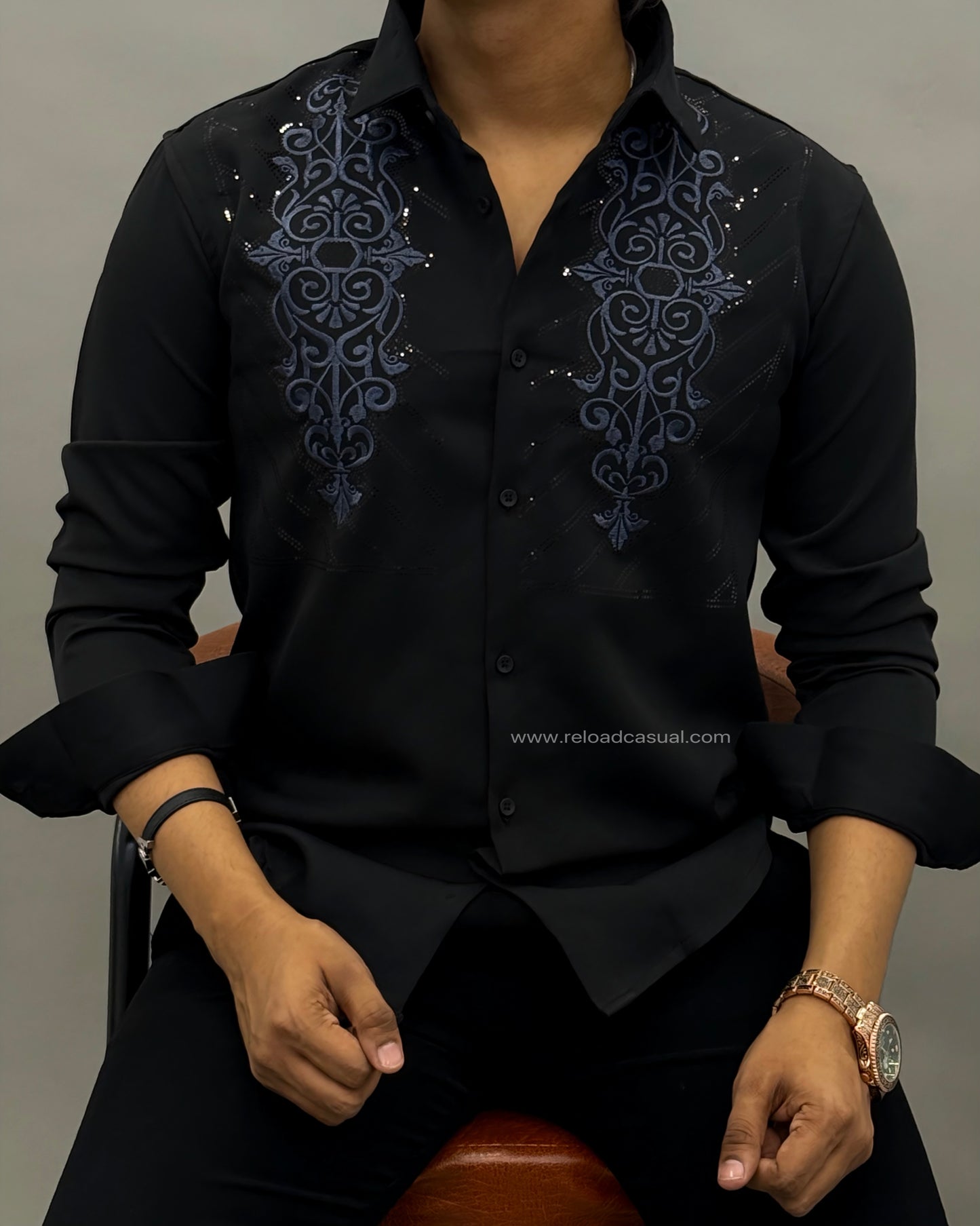 Stylish Lachka Floral Hand Work Designer Shirt